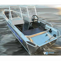 Алюминиевая лодка Wyatboat - 390 У с консолями